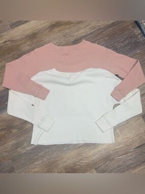 Abercrombie & Fitch AF Women's Waffle Crop Long Sleeve Lightweight Sz XXS Bundle